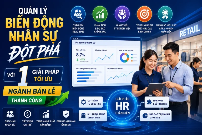 Quản lý biến động nhân sự đột phá Với 1 giải pháp tối ưu ngành bán lẻ thành công